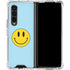 Blue Happy Face Galaxy Z Fold4 5G Clear Case