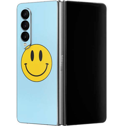 Blue Happy Face Galaxy Z Fold4 5G Skin