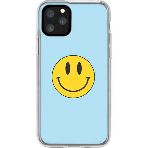 Blue Happy Face iPhone 11 Pro Clear Case