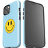 Blue Happy Face iPhone 15 Plus Impact Case