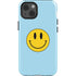 Blue Happy Face iPhone 15 Impact Case