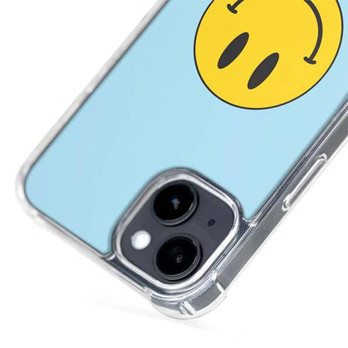 Blue Happy Face iPhone 15 Plus MagSafe Case