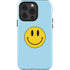 Blue Happy Face iPhone 14 Pro Impact Case