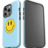 Blue Happy Face iPhone 14 Pro Impact Case
