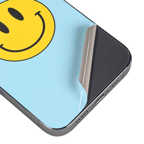 Blue Happy Face iPhone 14 Pro Max Skin