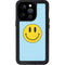 Blue Happy Face iPhone 14 Pro Waterproof Case