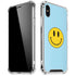 Blue Happy Face iPhone XS Max Clear Case