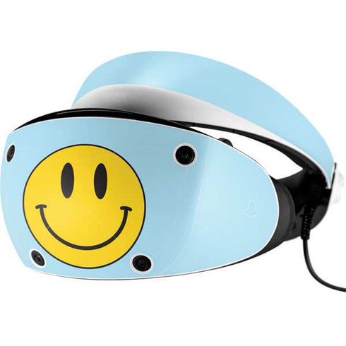Blue Happy Face PlayStation VR2 Skin