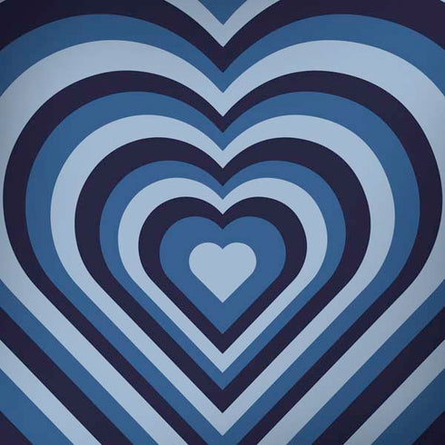 Blue Heart Pattern Dell Alienware Skin