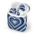 Blue Heart Pattern Apple AirPods 2 Skin