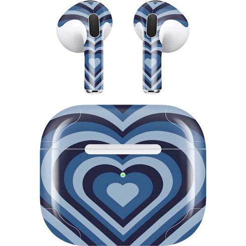 Blue Heart Pattern Apple AirPods (3rd Gen 2021) Skin