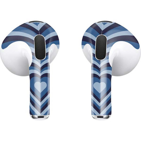 Blue Heart Pattern Apple AirPods (3rd Gen 2021) Skin