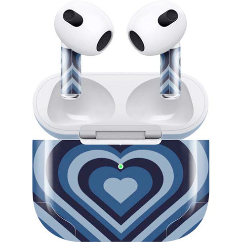 Blue Heart Pattern Apple AirPods (3rd Gen 2021) Skin