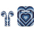 Blue Heart Pattern Apple AirPods Skin