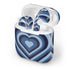 Blue Heart Pattern Apple AirPods Skin