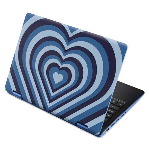 Blue Heart Pattern Aspire R11 11.6in Skin