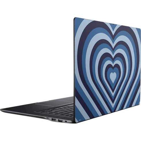 Blue Heart Pattern Ativ Book 9 (15.6in 2014) Skin