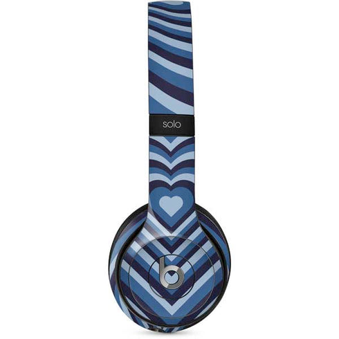 Blue Heart Pattern Beats Solo 2 Wired Skin