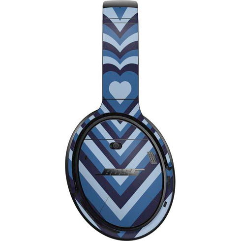Blue Heart Pattern Bose QuietComfort 35 II Headphones Skin