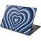 Blue Heart Pattern Dell Chromebook Skin