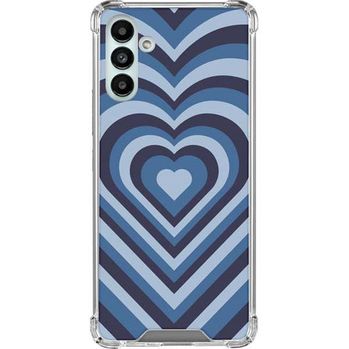 Blue Heart Pattern Galaxy A13 5G Clear Case