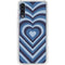 Blue Heart Pattern Galaxy A50 Clear Case