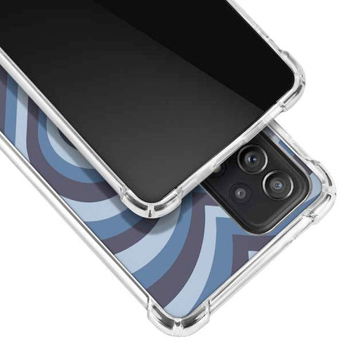 Blue Heart Pattern Galaxy A52 5G Clear Case