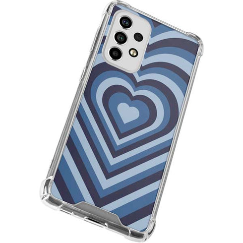 Blue Heart Pattern Galaxy A53 5G Clear Case
