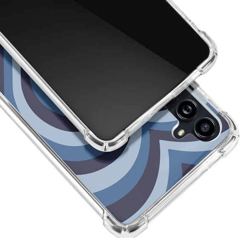 Blue Heart Pattern Galaxy A54 5G Clear Case