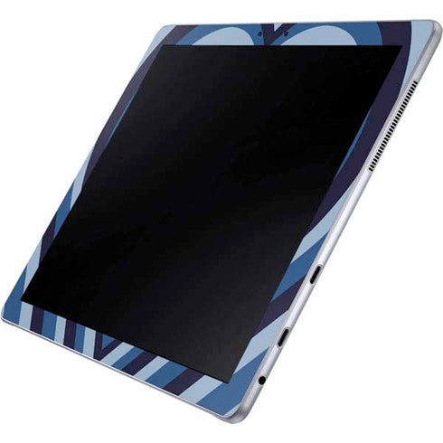 Blue Heart Pattern Galaxy Book 12in Skin
