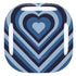Blue Heart Pattern Galaxy Buds Pro Skin