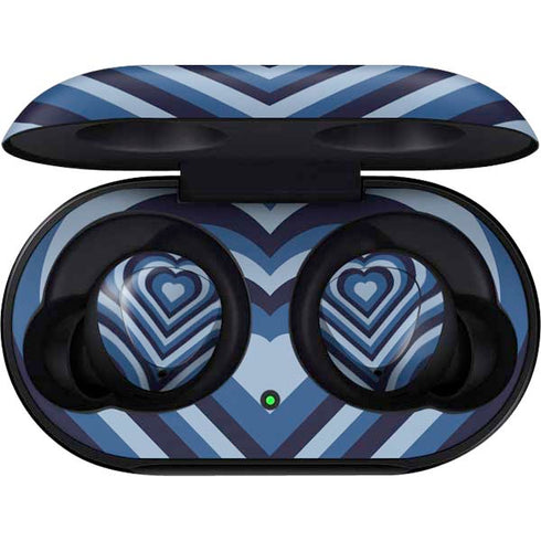 Blue Heart Pattern Galaxy Buds Skin