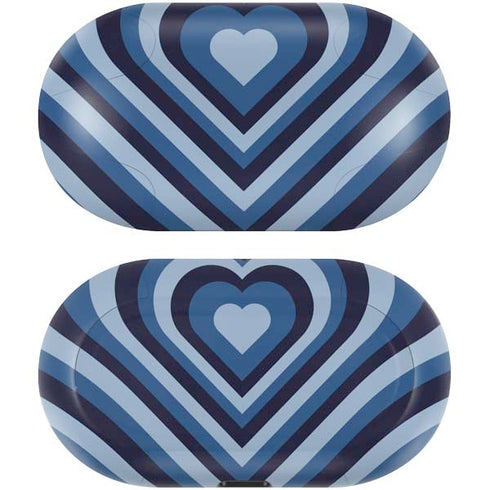 Blue Heart Pattern Galaxy Buds Skin