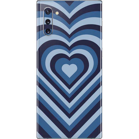 Blue Heart Pattern Galaxy Note 10 Skin