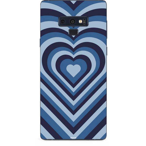 Blue Heart Pattern Galaxy Note 9 Skin