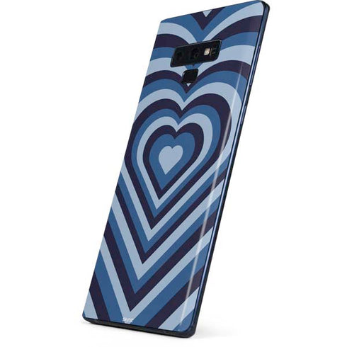 Blue Heart Pattern Galaxy Note 9 Skin