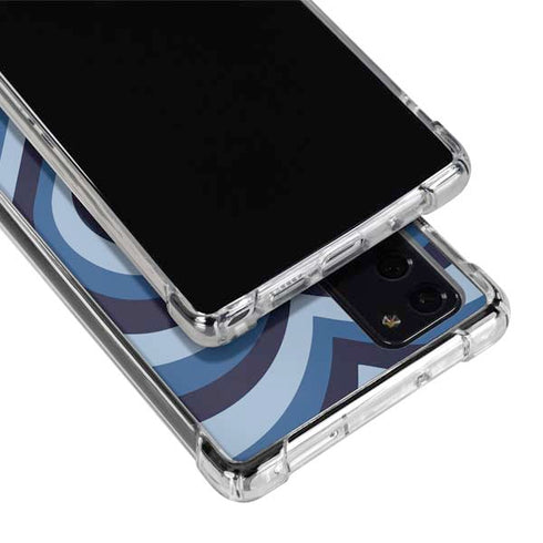 Blue Heart Pattern Galaxy Note20 5G Clear Case