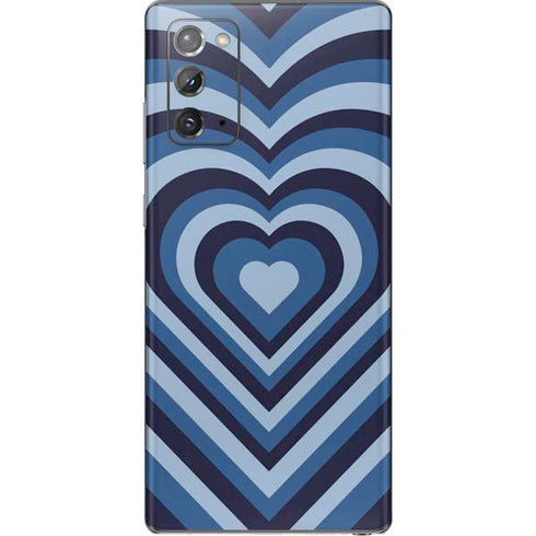 Blue Heart Pattern Galaxy Note20 5G Skin