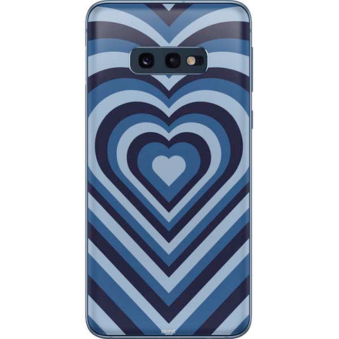 Blue Heart Pattern Galaxy S10e Skin