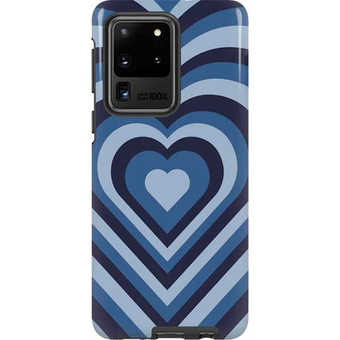 Blue Heart Pattern Galaxy S20 Ultra 5G Pro Case