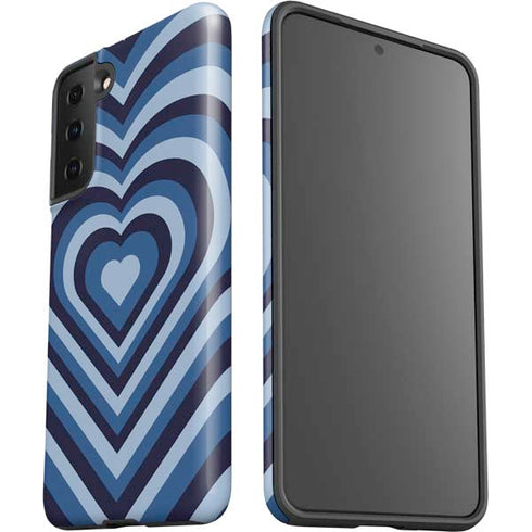 Blue Heart Pattern Galaxy S21 FE Pro Case
