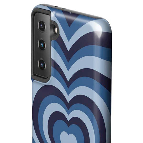 Blue Heart Pattern Galaxy S21 Plus 5G Pro Case