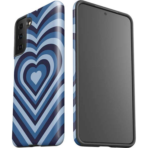 Blue Heart Pattern Galaxy S21 Plus 5G Pro Case