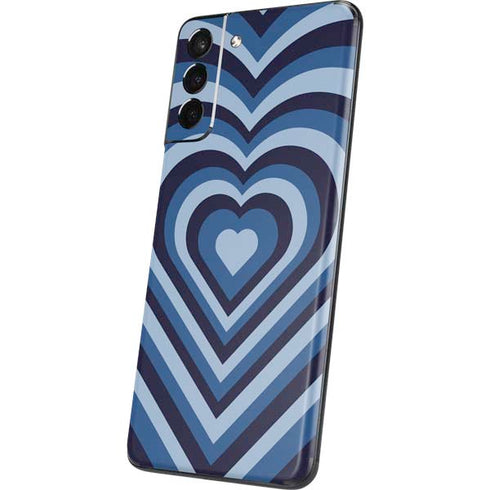Blue Heart Pattern Galaxy S21 Plus 5G Skin