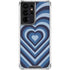 Blue Heart Pattern Galaxy S21 Ultra 5G Clear Case