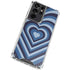 Blue Heart Pattern Galaxy S21 Ultra 5G Clear Case