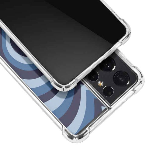 Blue Heart Pattern Galaxy S21 Ultra 5G Clear Case