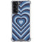 Blue Heart Pattern Galaxy S22 Clear Case