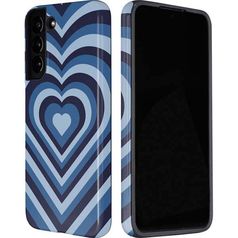 Blue Heart Pattern Galaxy S22 Plus Pro Case