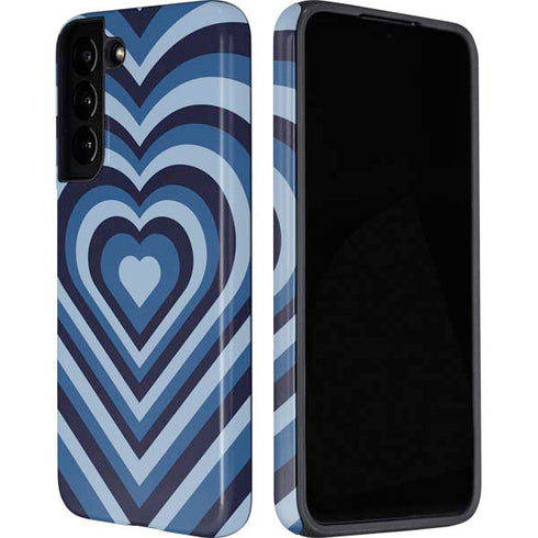 Blue Heart Pattern Galaxy S22 Pro Case